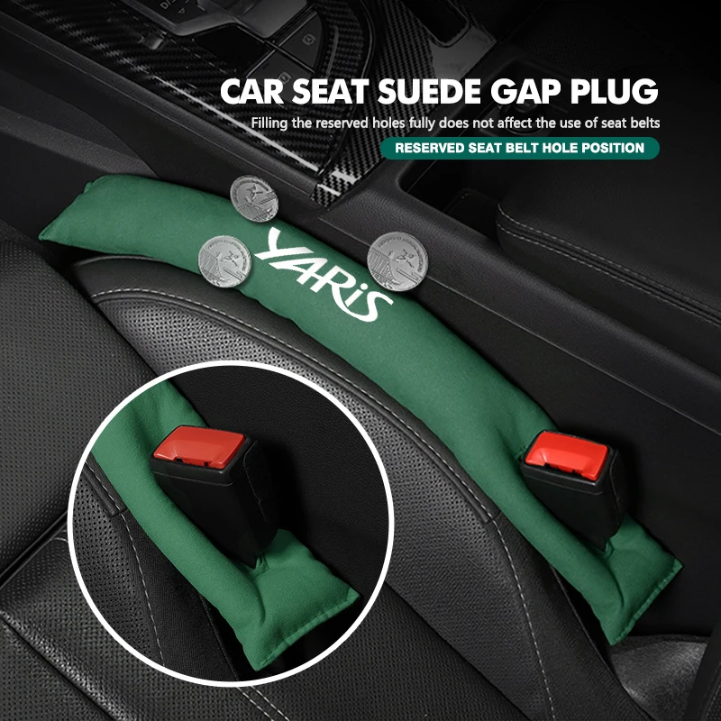 Car Seat Gap Filler Strip Soft Padding Suede Leak-proof Plug For Toyota Prado 90 120 150 J90 J120 J150 LC90 LC150 Yaris 2022