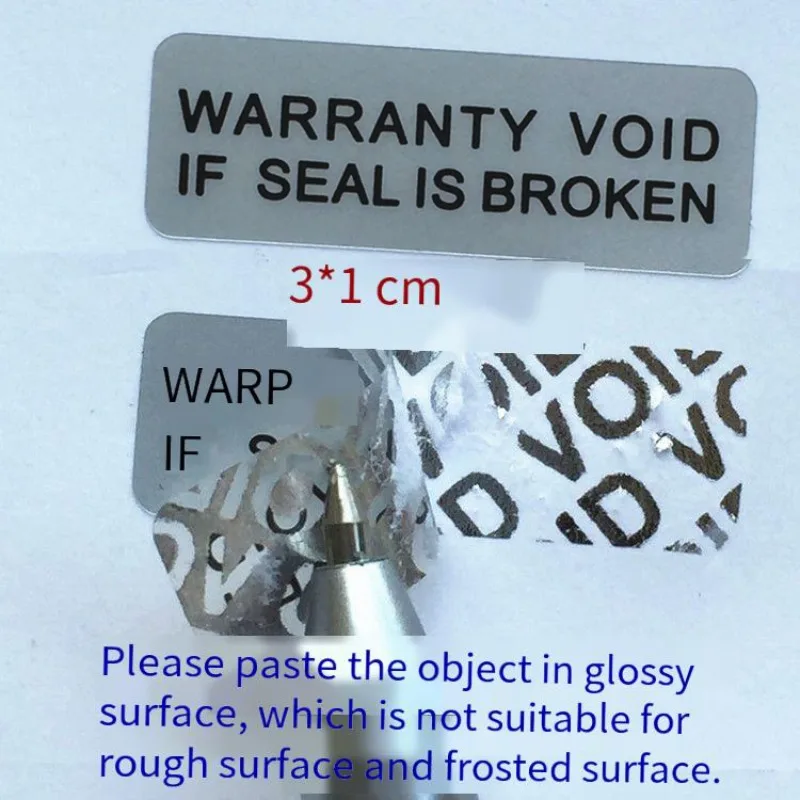 200PCS WARRANTY VOID Shipping Warranty Sticker Waterproof, Anti dismantling, Anti counterfeiting Printing Anti theft Sticker