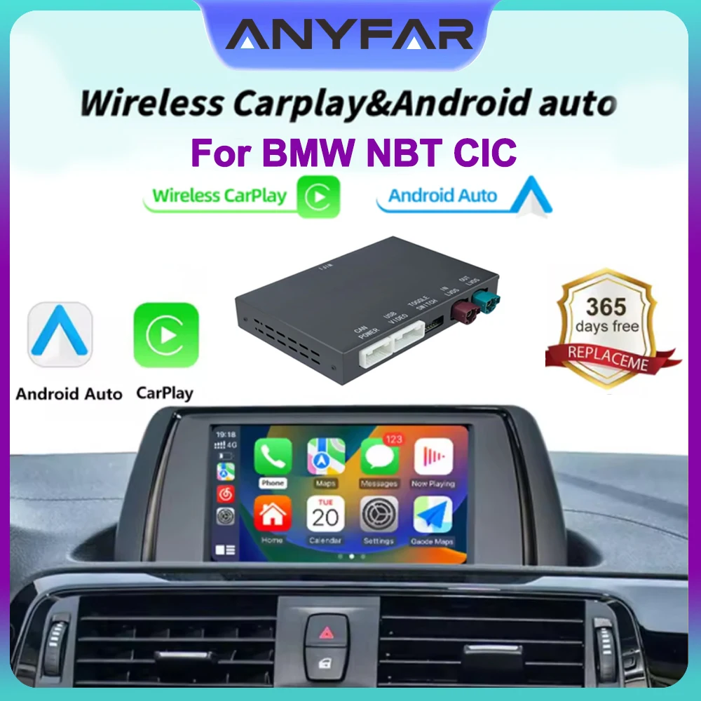 لاسلكي CarPlay أندرويد السيارات لنظام BMW NBT CIC 1 2 3 4 5 7 سلسلة X1 X3 X4 X5 F20 F21 F30 F31 F10 F48 F25 E84 #1
