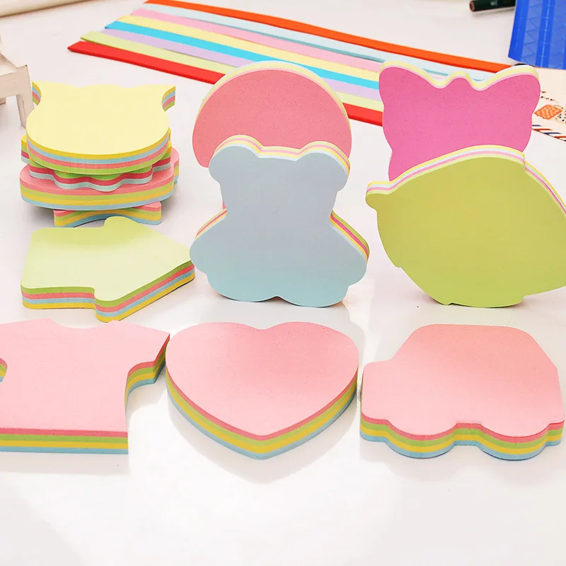 8 Pcs Wholesale Cute Creative Modeling Post Note Paper Back To School  Cute Stationery Office Accessories