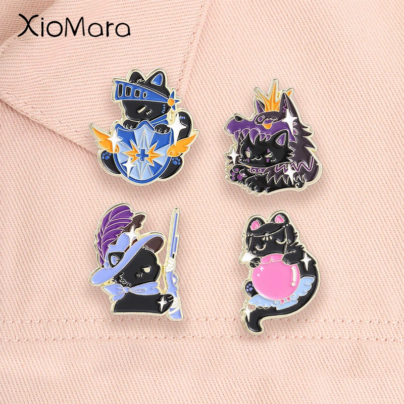 Board Game Werewolf - Werewolf Game Black Cat Enamel Pins