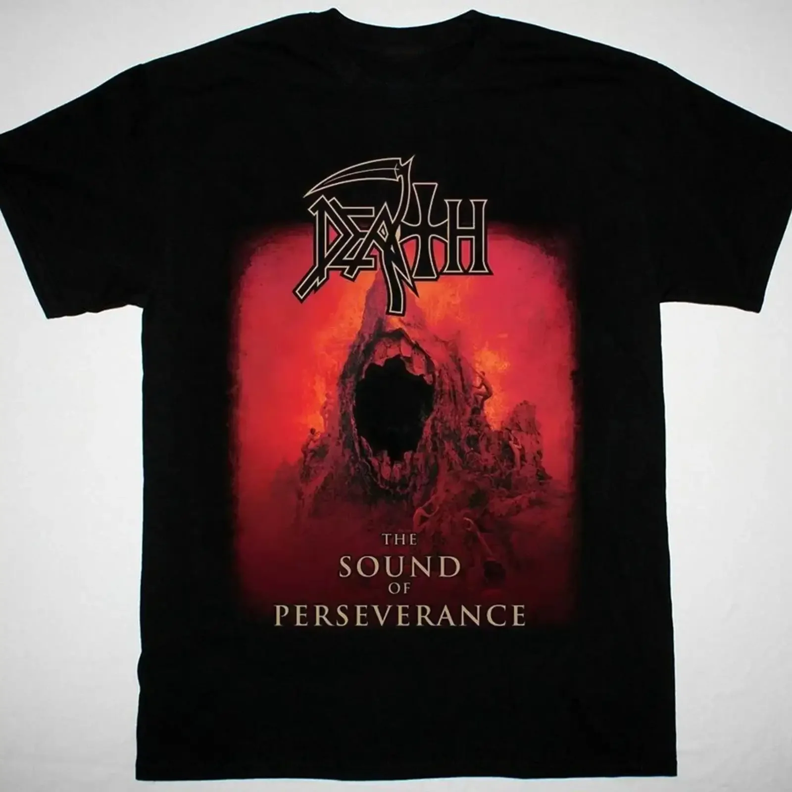 DEATH Band THE SOUND OF PERSEVERANCE T-shirt noir à manches courtes S 5XL XX128 vintage lavé élégant confortable homme streetwear