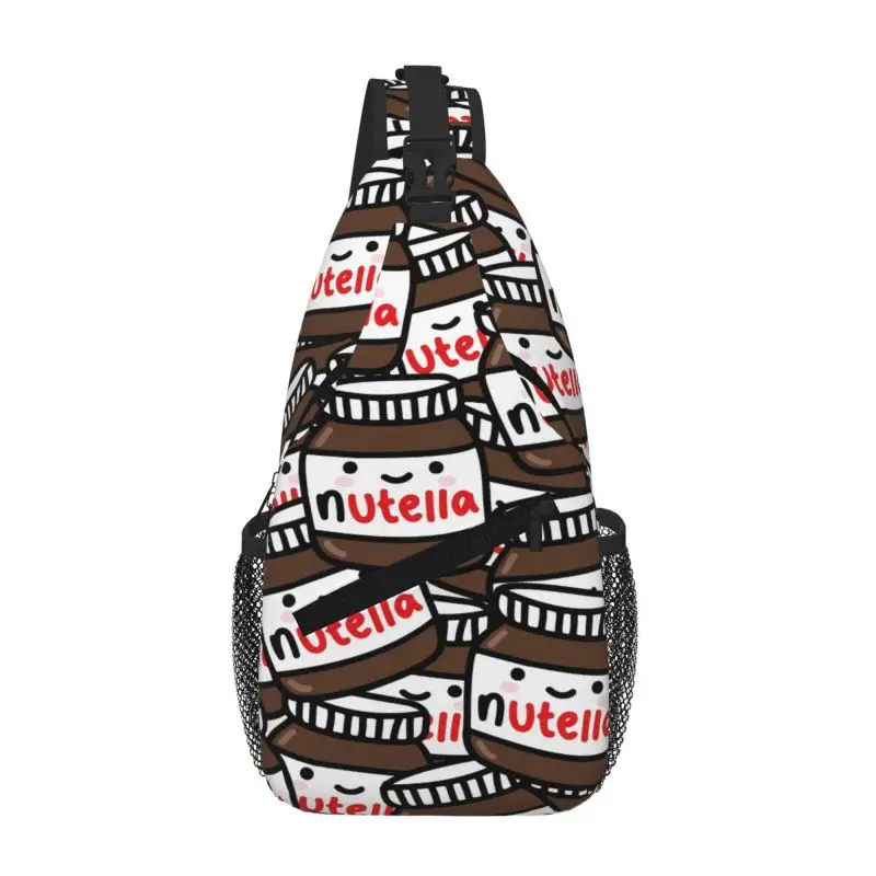 

Cute Chocolate Nutellas Sling Chest Crossbody Bag Men Cool Shoulder Backpack for Traveling