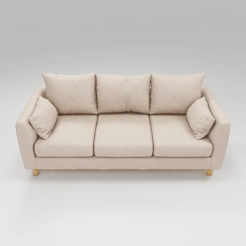 

Japanese log style fabric sofa small apartment Internet celebrity rental bedroom simple balcony