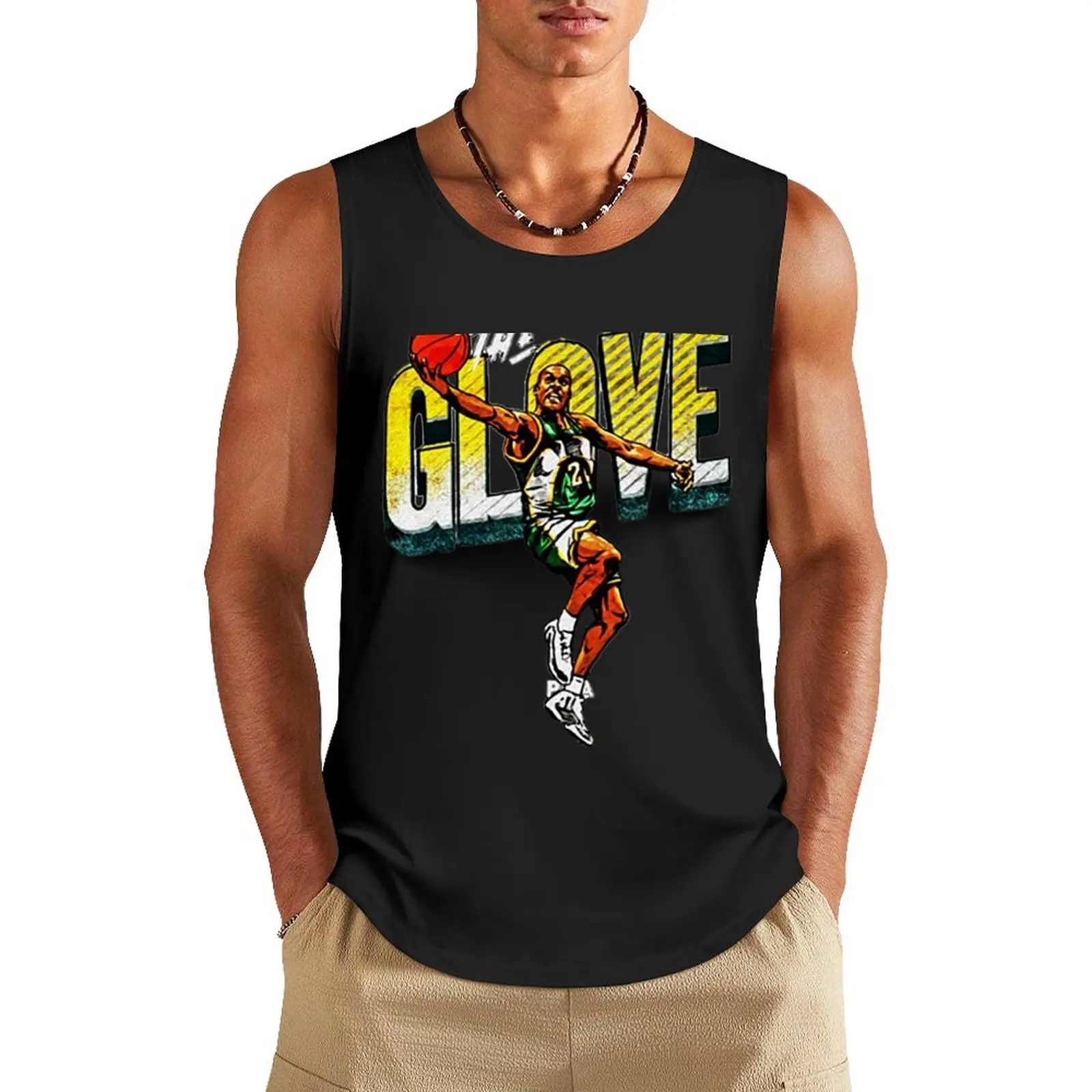 

Gary Payton The Glove Tank Top vest for men Men's sleeveless gym shirts t-shirts man T-shirts men