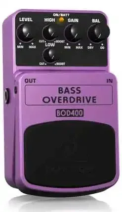 Behringers BOD400 Bass Effects Box Head Simulation Before Recording AmplificationDI Bass Effects