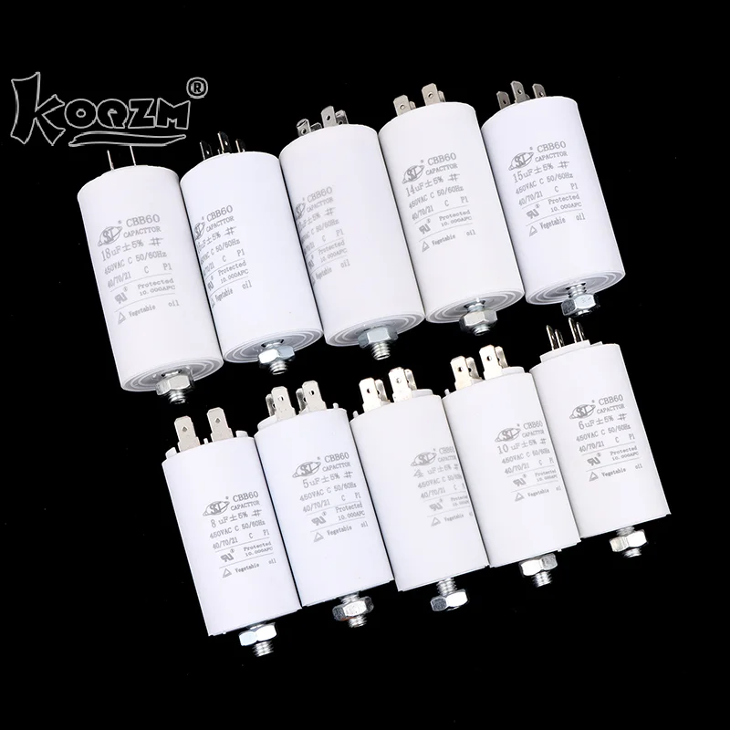 4-18uf Capacitor CBB60 Motor Run Capacitors Water Pump Starting Capasitor 450V AC Motors For Water Pump Washing Machine