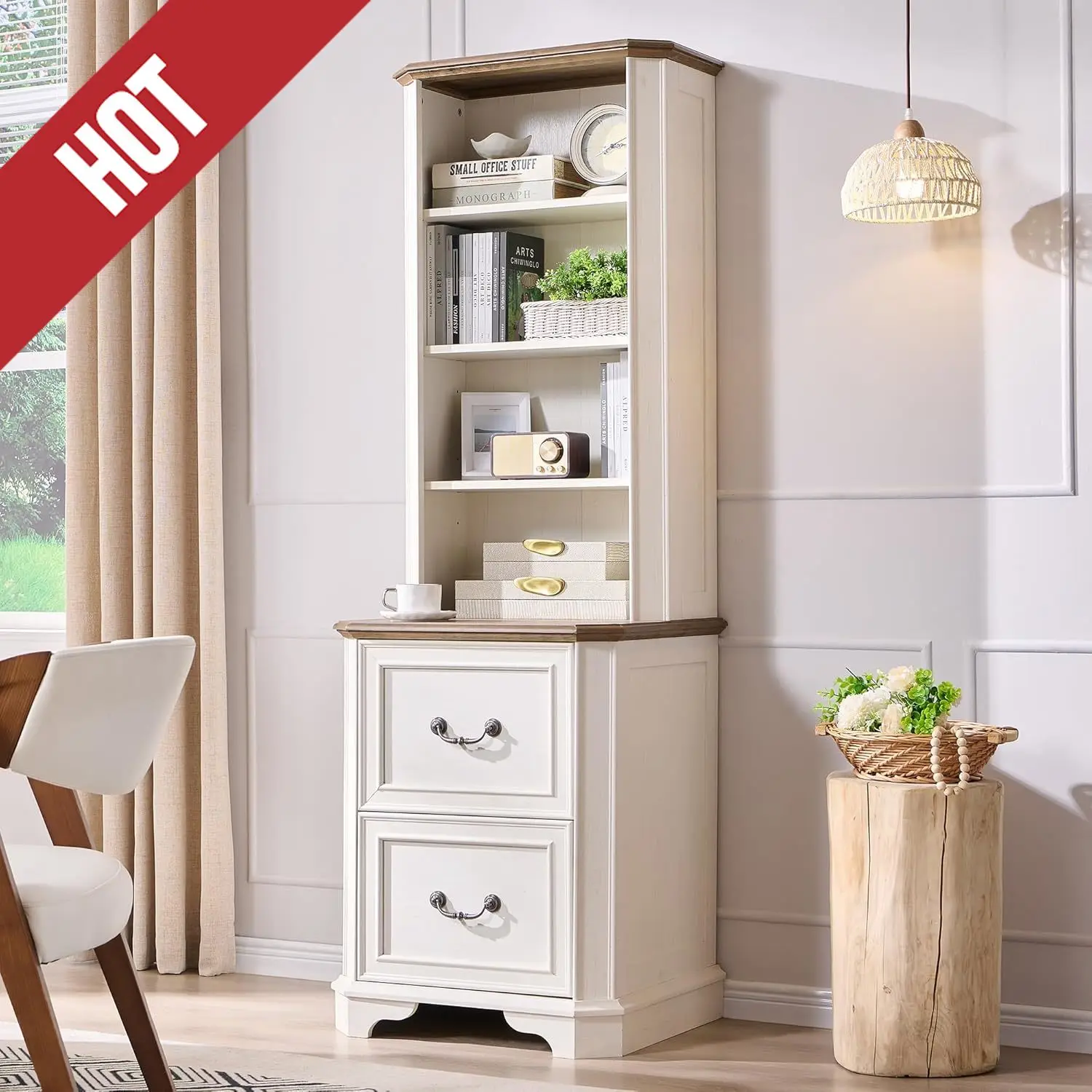 6-Tier Bookshelf With Storage, 72