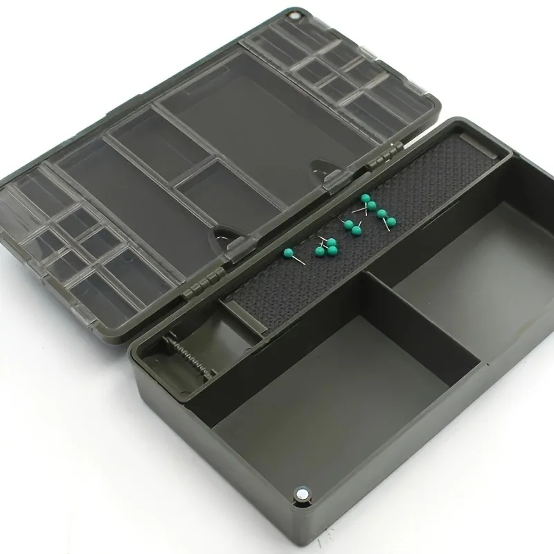 

Пустой ящик для хранения рыболовных снастей, крючок для ловли карпа, органайзер для хранения снастей, отделения, аксессуары для рыболовных снастей