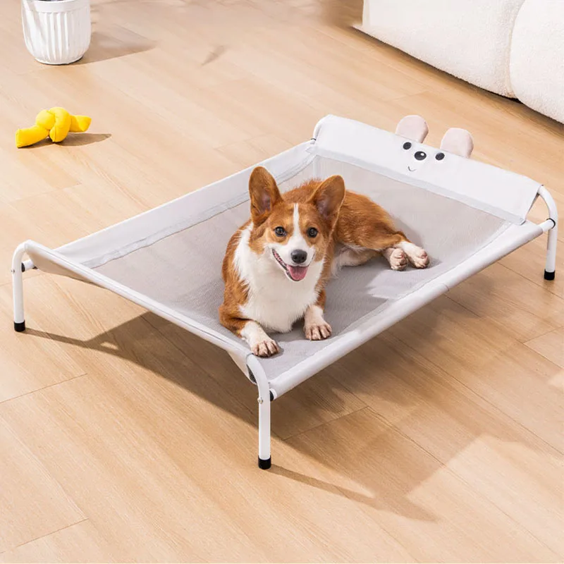 

Elevated Dog Bed Raised Pet Bed Portable Indoor Outdoor Cat Bed With Metal Frame Waterproof Pet Cot For Small Medium Dogs Cats
