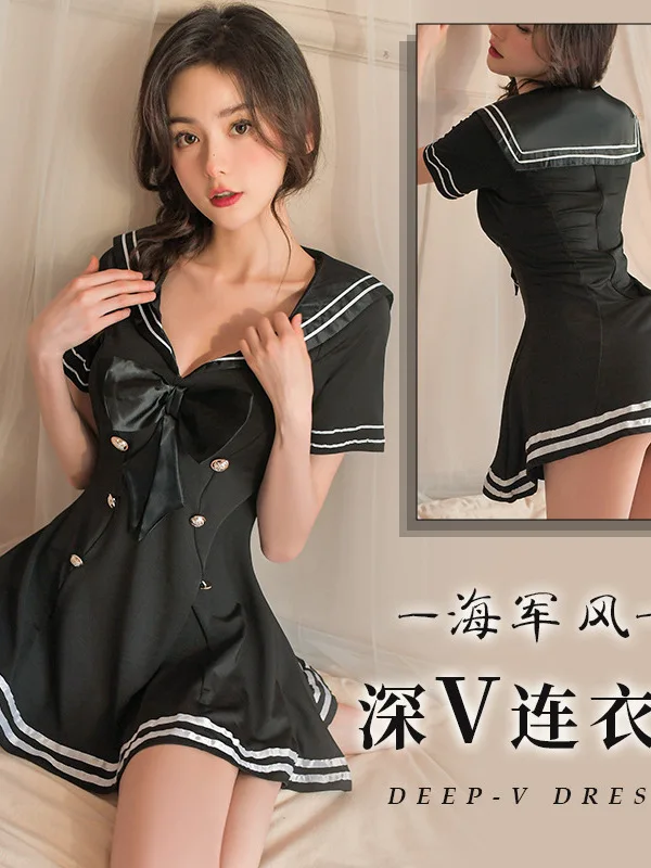 Nieuwe Mode Romantisch Ondergoed Student Matroos Volwassen Charme Elegante Zachte Jurk Sexy Jurk Meisje Uniform Rollenspel Anime B050