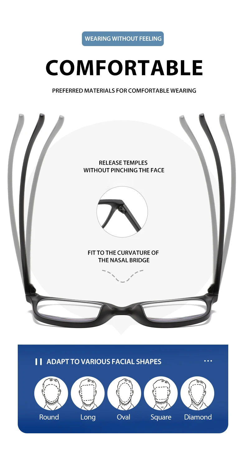 5 قطع خمسة أزواج من نظارات القراءة الأنيقة والمريحة، مضادة للضوء الأزرق، مناسبة للرجال والنساء من جميع الأعمار #5