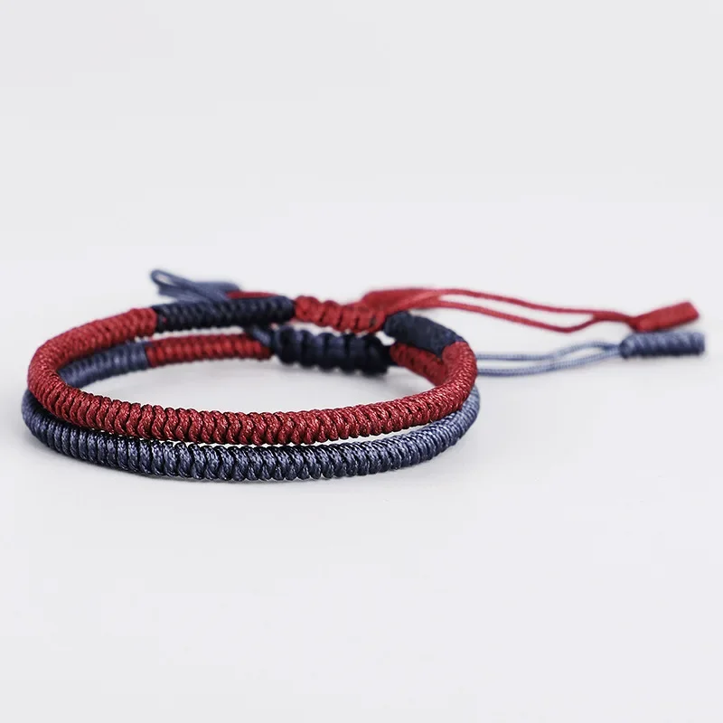 Simple Hand-knitted Bracelets For Women Men Cotton Thread Two-Color Charm Exquisite Rope Bracelet Accessories Best Gift