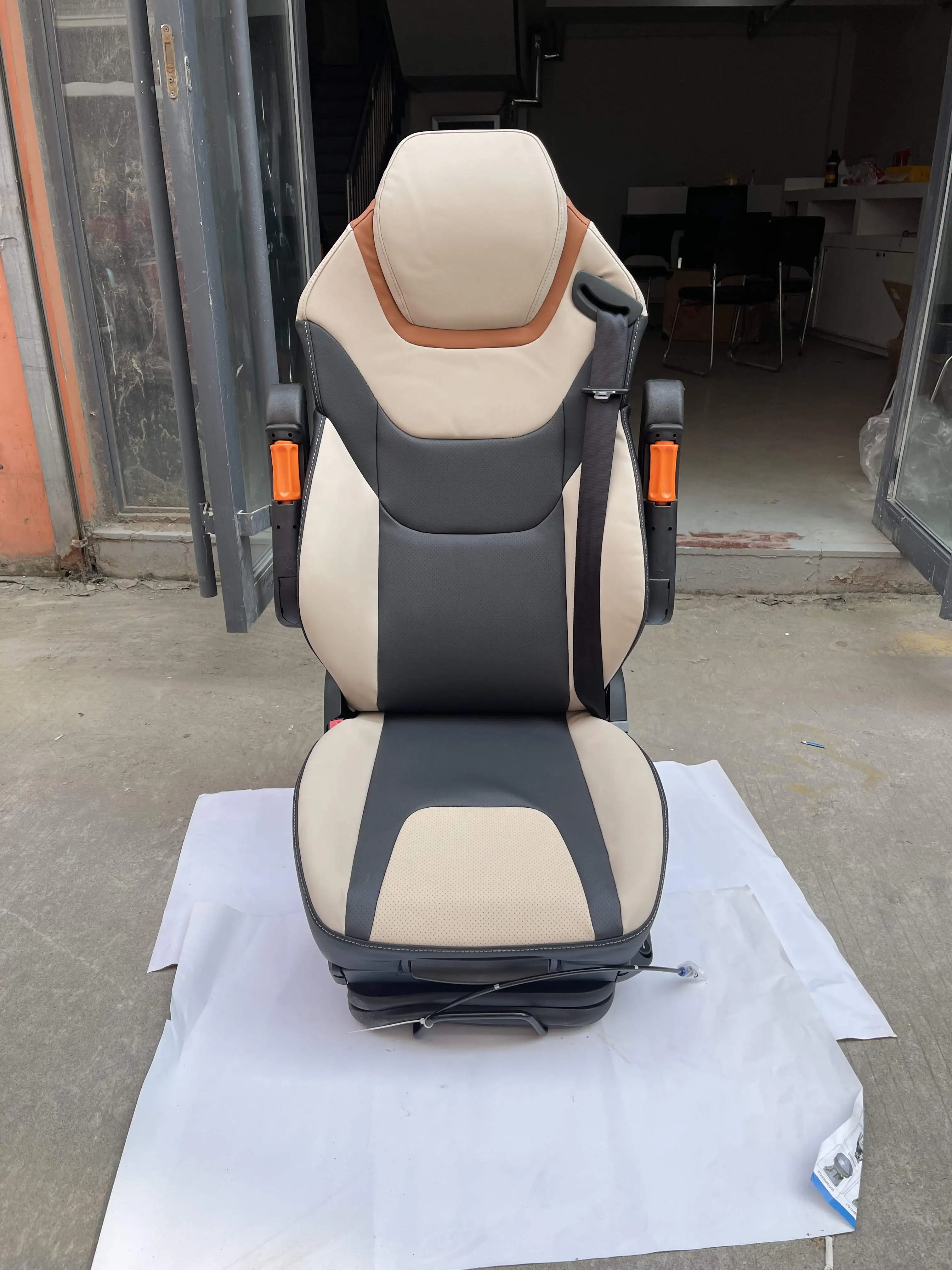 Asiento con Airbag de Alta Resistencia para Camiones y Furgonetas, Asiento Universal de Confort para Conversión de Camiones