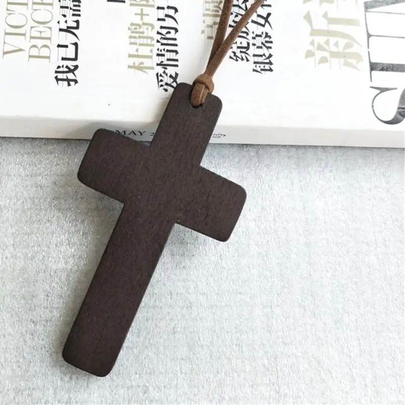 E06b natural para colar pingente cruzado crucifixo Crucifixo Jesus Colar Pingente Ornamentos Mulheres M