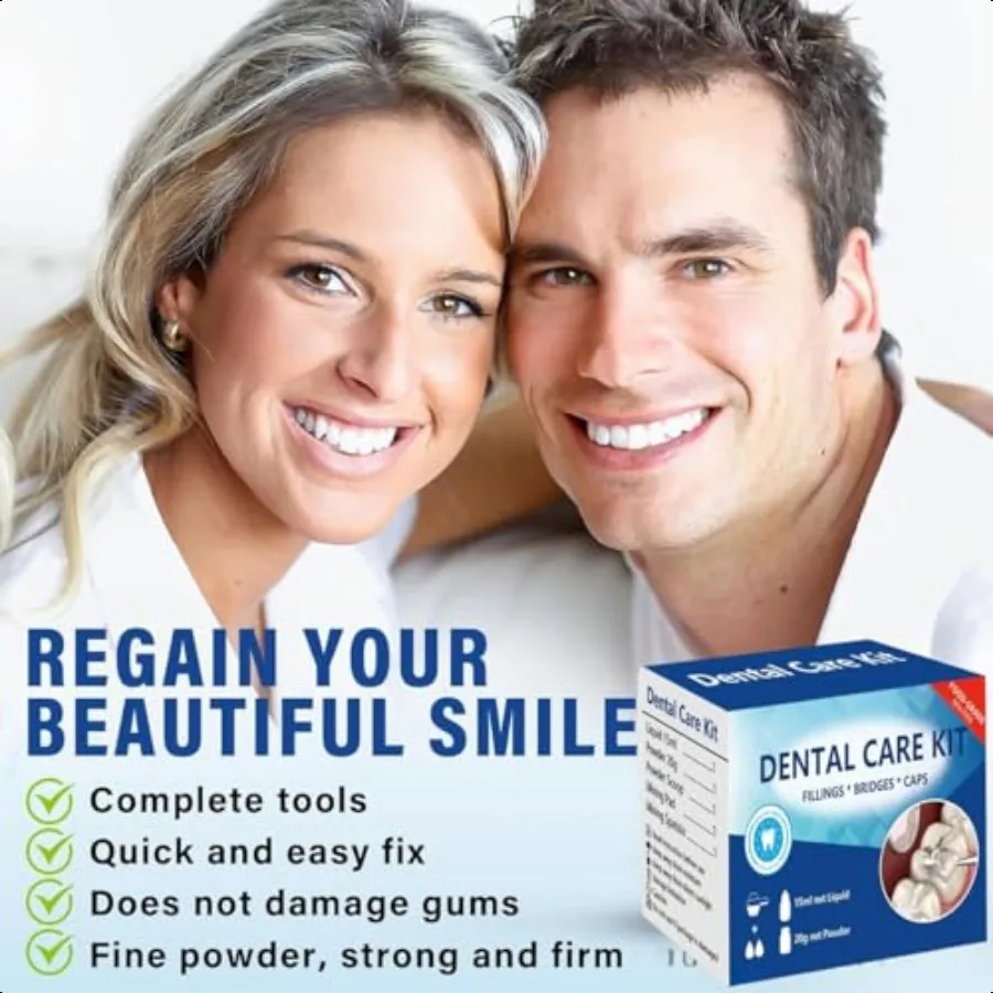 折れた歯の修理キット 酸化亜鉛 エウゲノールセメント デンタルケアキット 一時的な固定クラウンとブリッジ 2パック