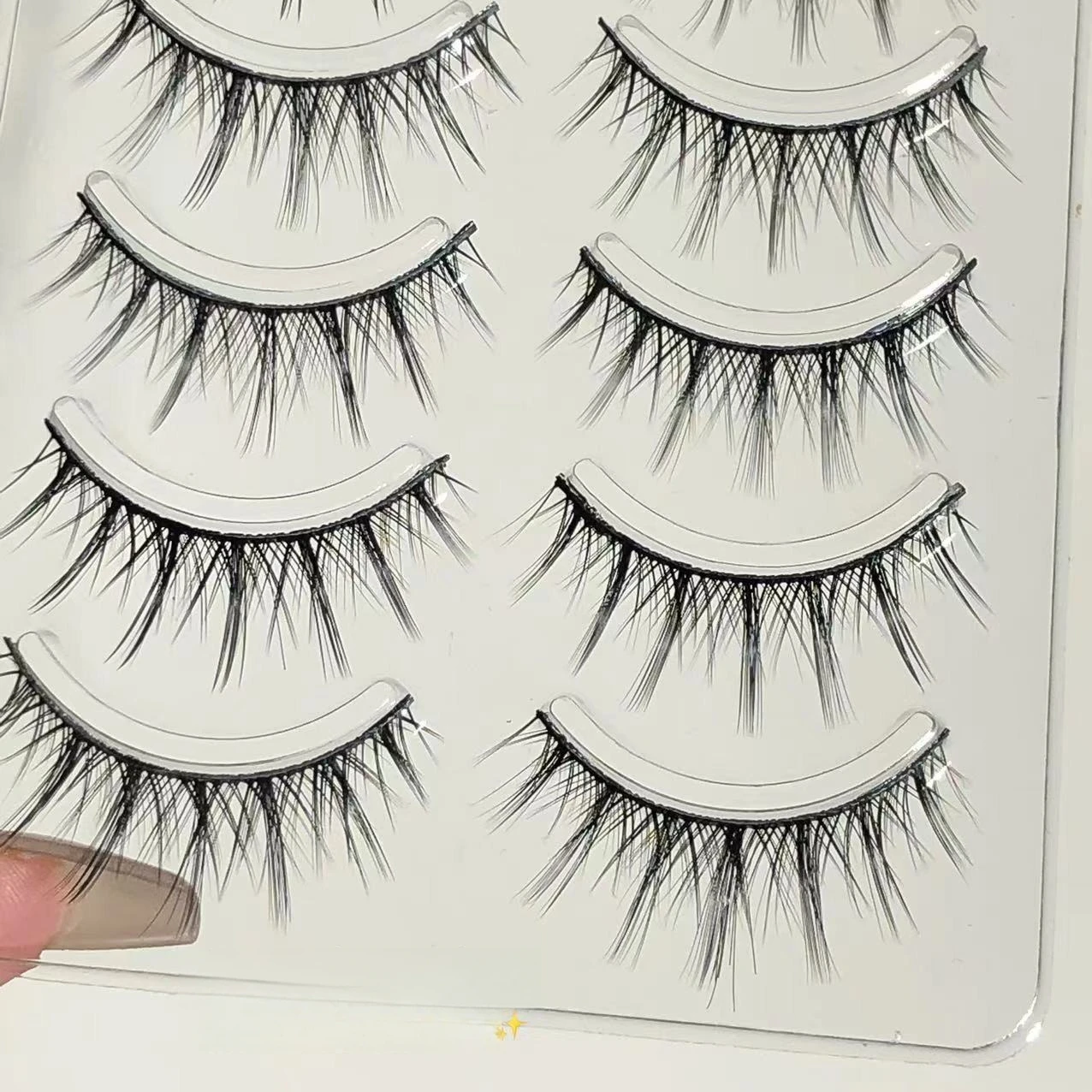 Doudou Zoete Valse Wimpers Natuurlijke Simulatie Zwarte Harde Steel Dubbele Oogleden Hele Kleine Duivel Fee Haar Ddt76