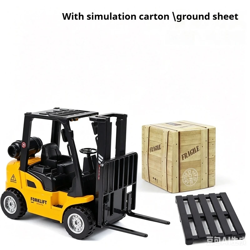 1:50 Scale Simulation Forklift Toy With Pull Back Function Lifting Adjustable Engineering Vehicle Model Construction Truck Toys