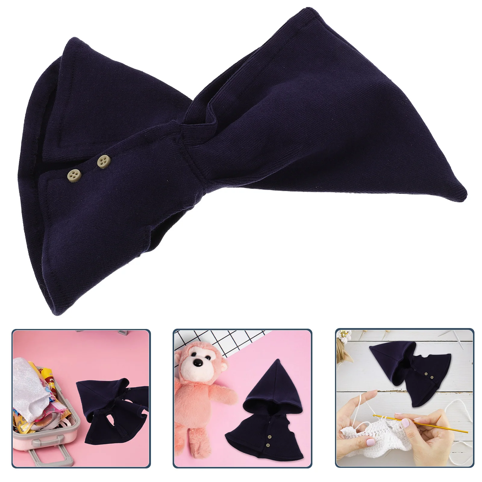 

2 шт. 17 см. Наряд с капюшоном в стиле волшебника - Изысканный, сшитый вручную плащ - Функциональная одежда для ролевых игр и творчества