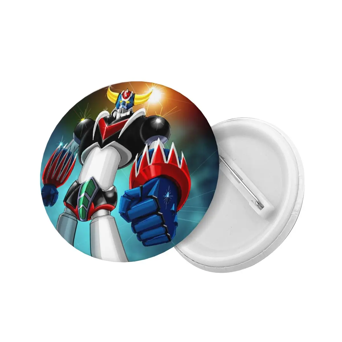 Goldorak Grendizer Round Button Pin for Backpack Customizable Anime UFO Robot Goldrake Pinback Badges Brooches