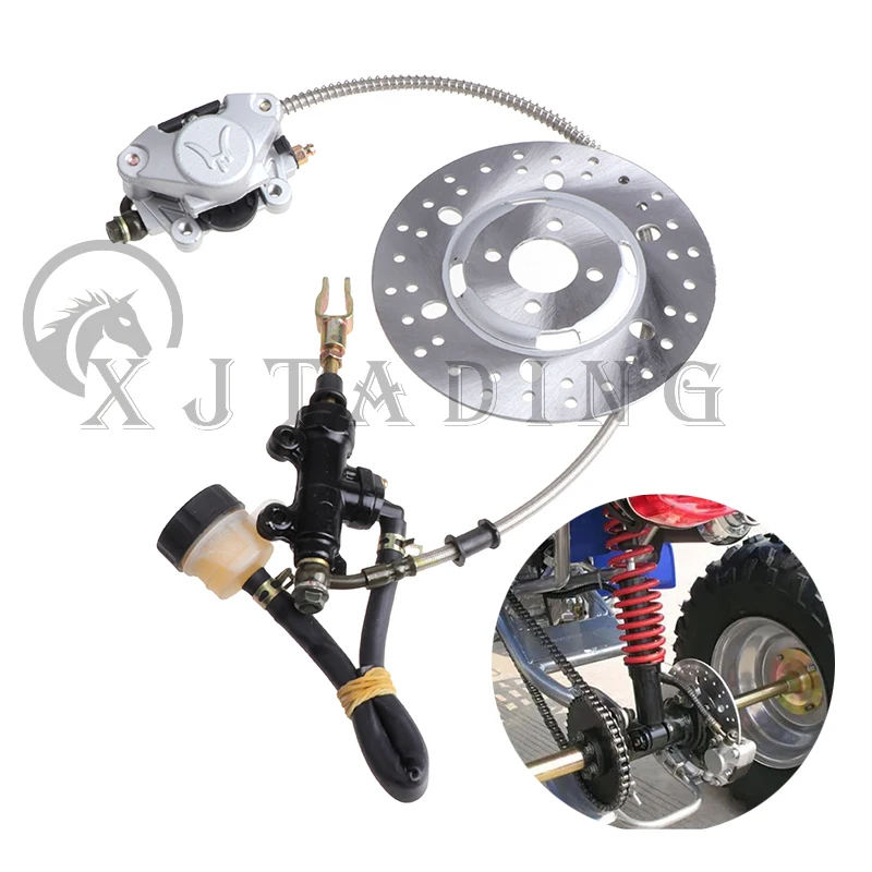 Rear Hydraulic Disc Brake Caliper Master Cylinder Pump Kit For 150cc 200cc 250cc 300cc ATV UTV Buggy Quad Dirt Bike Accessories