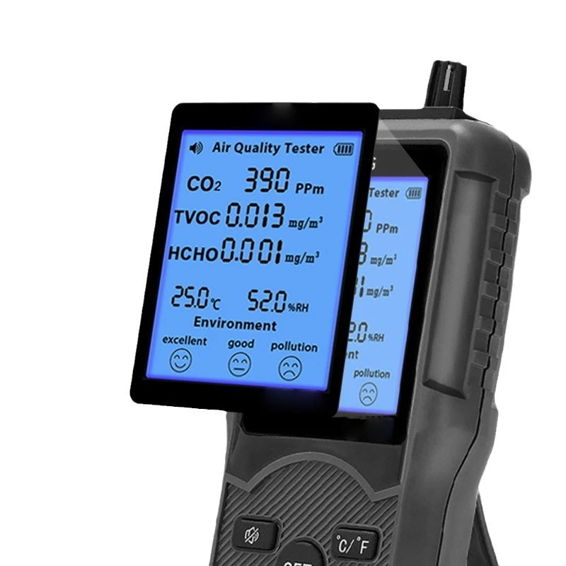 

Digital Air Quality Monitor CO2 Detector TVOC HCHO Tester Thermometer Hygrometer Formaldehyde Meter for Industrial Home Use