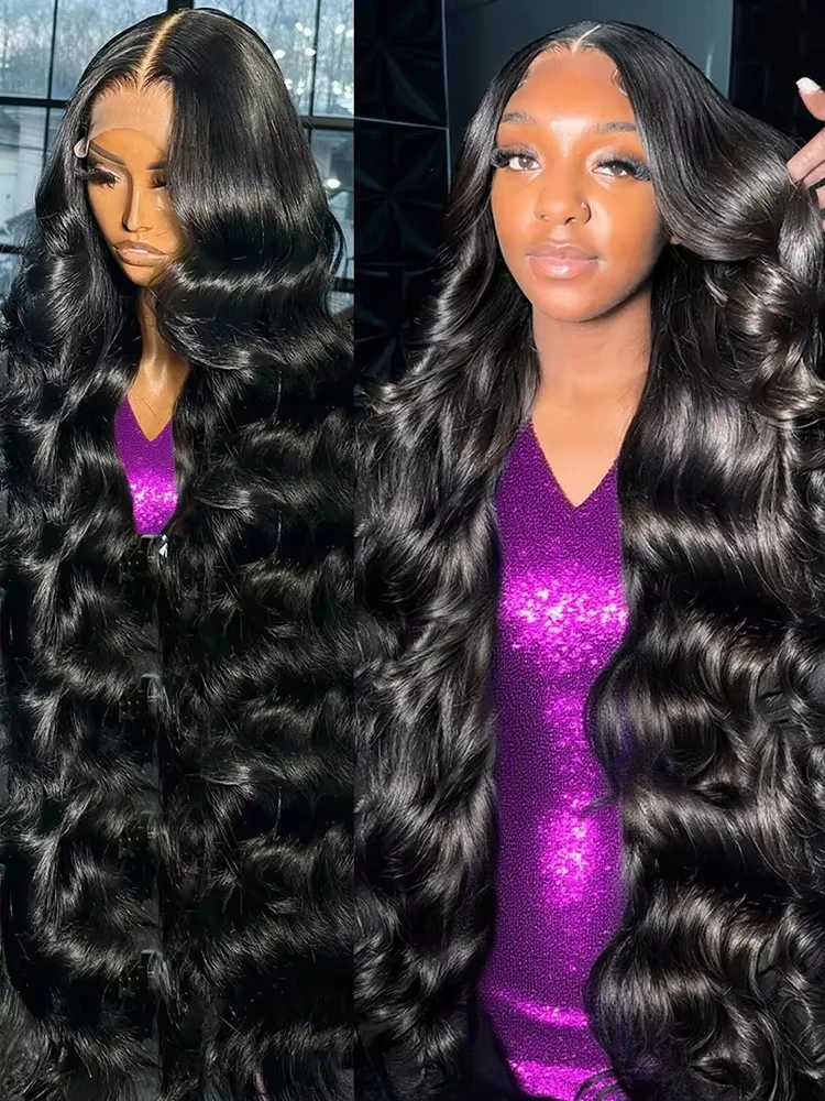 

Парик из натуральных волос Body Wave с прозрачной HD-основой 13x4, плотность 180-200, для женщин, 30-40 дюймов, с фронтальной частью 13x6, предварительно выщипанный