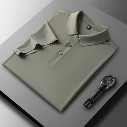 Summer New Ice Silk Quick Drying Couple Short Sleeve T-shirt Comfortable Breathable Lightweight Round Men Outdoor POLO Shirt