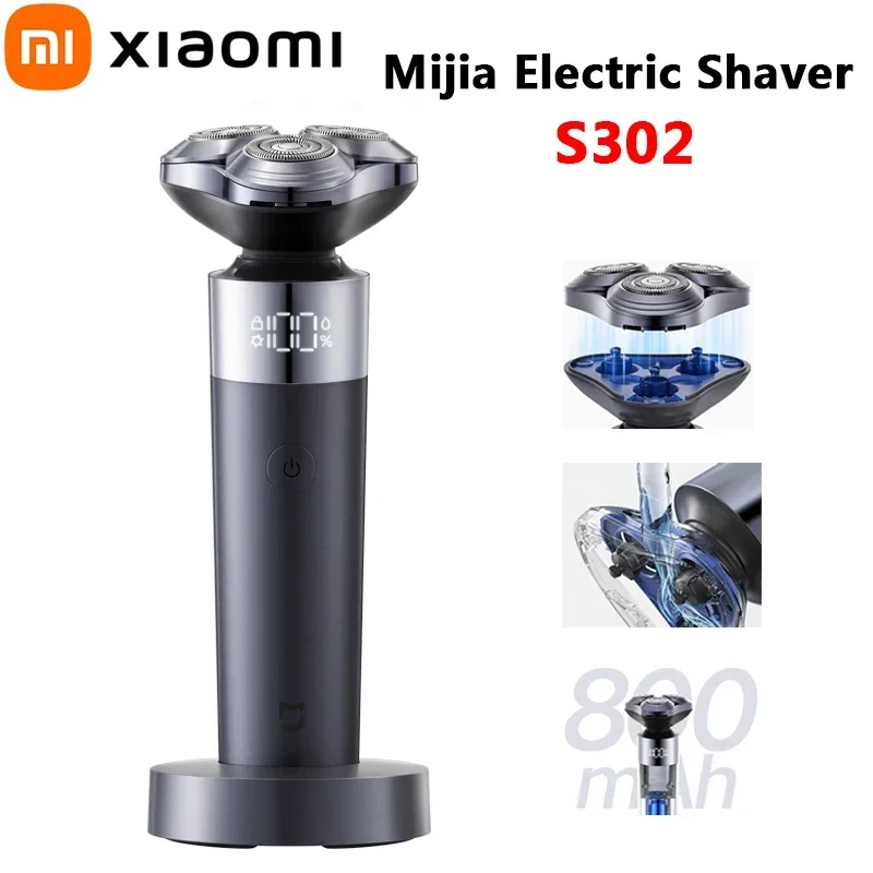 

Mijia Electric Shaver S302 Type-C IPX7 Waterproof Magnetic Blade Curved Knife Net 800 MAh Floating Blade Shaver for Men