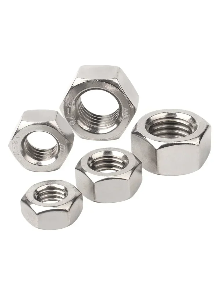 100/50/20/10/5/2/1PC S 304 Stainless Steel Nut, Nut, Screw Cap, Outer Hexagonal Nuts Cap M2 M3 M4 M5 M6 M8 M10 M12 M14 M16