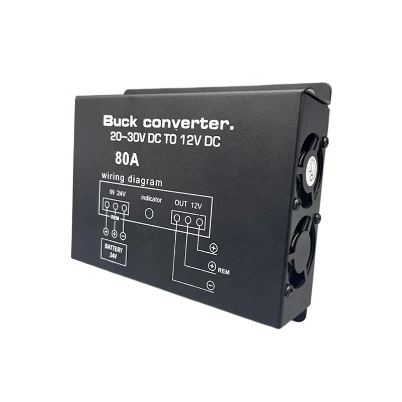

High Quality 80A 24V DC to 12V DC Auto Converter New Condition Step Down Power Transformer for Car