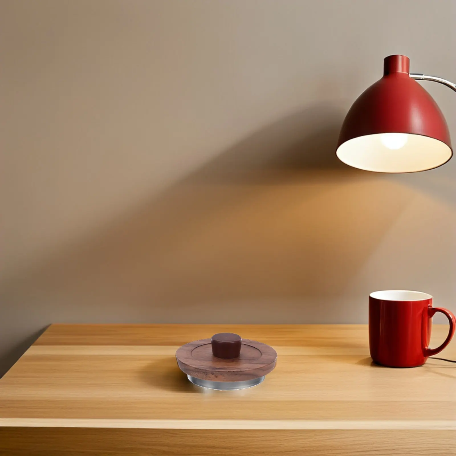 2Pcs Wooden Mug Lid Hand Polished Natural Texture Cup Cover for Tea Set Tea Pot Glass Cup Drink Cover Wooden Mug Lid