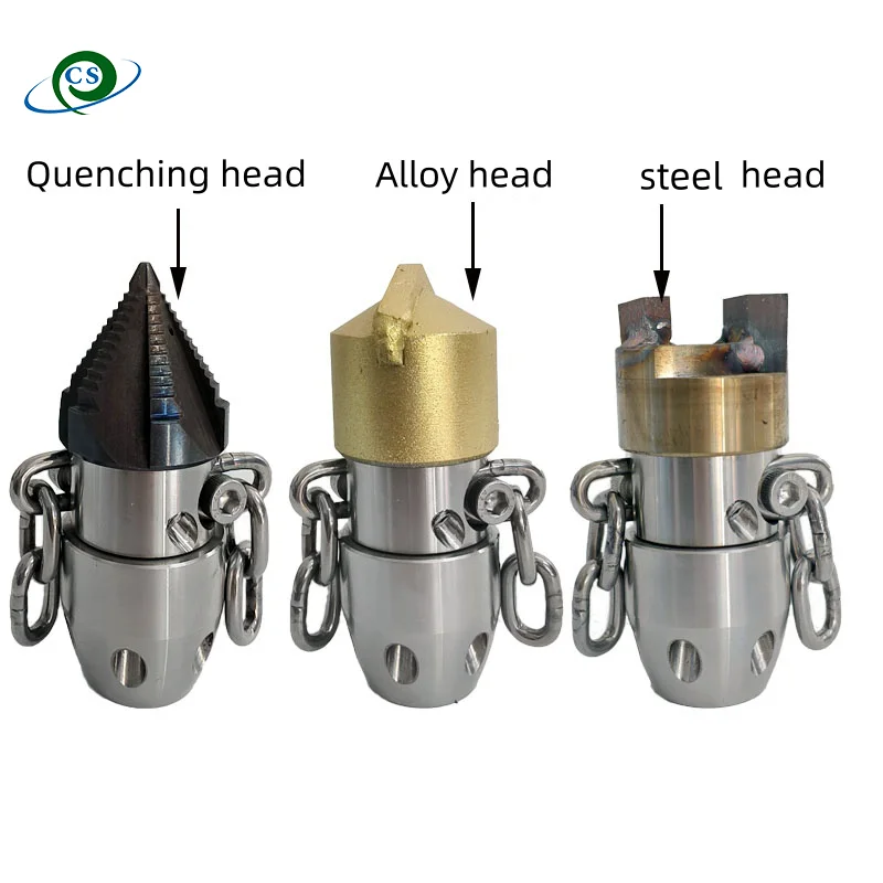 SS 40L Sewer Pipe Cleaner Blocked Drain Wash Jetting Spray Nozzle High Pressure Factory Direct Sale Rope & Chain Sling Rotating