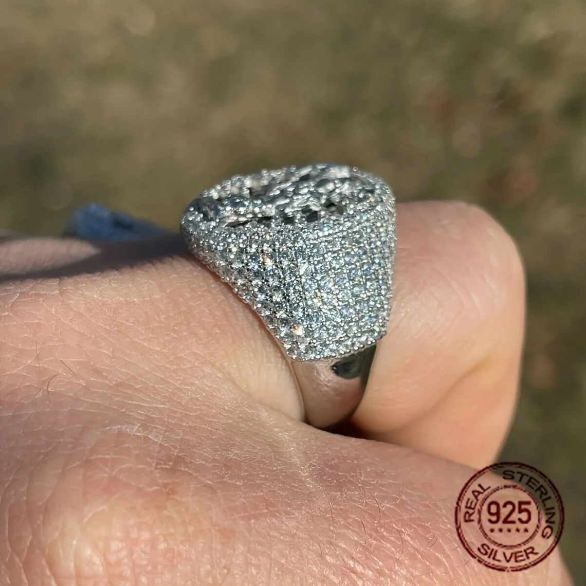 حقيقي 925 خواتم فضة الرغيف الفرنسي تشيكوسلوفاكيا قاتمة ريبر سانتا Muerte مثلج رجالي الهيب هوب الدائري الموت الله هالوين مجوهرات هدية #3