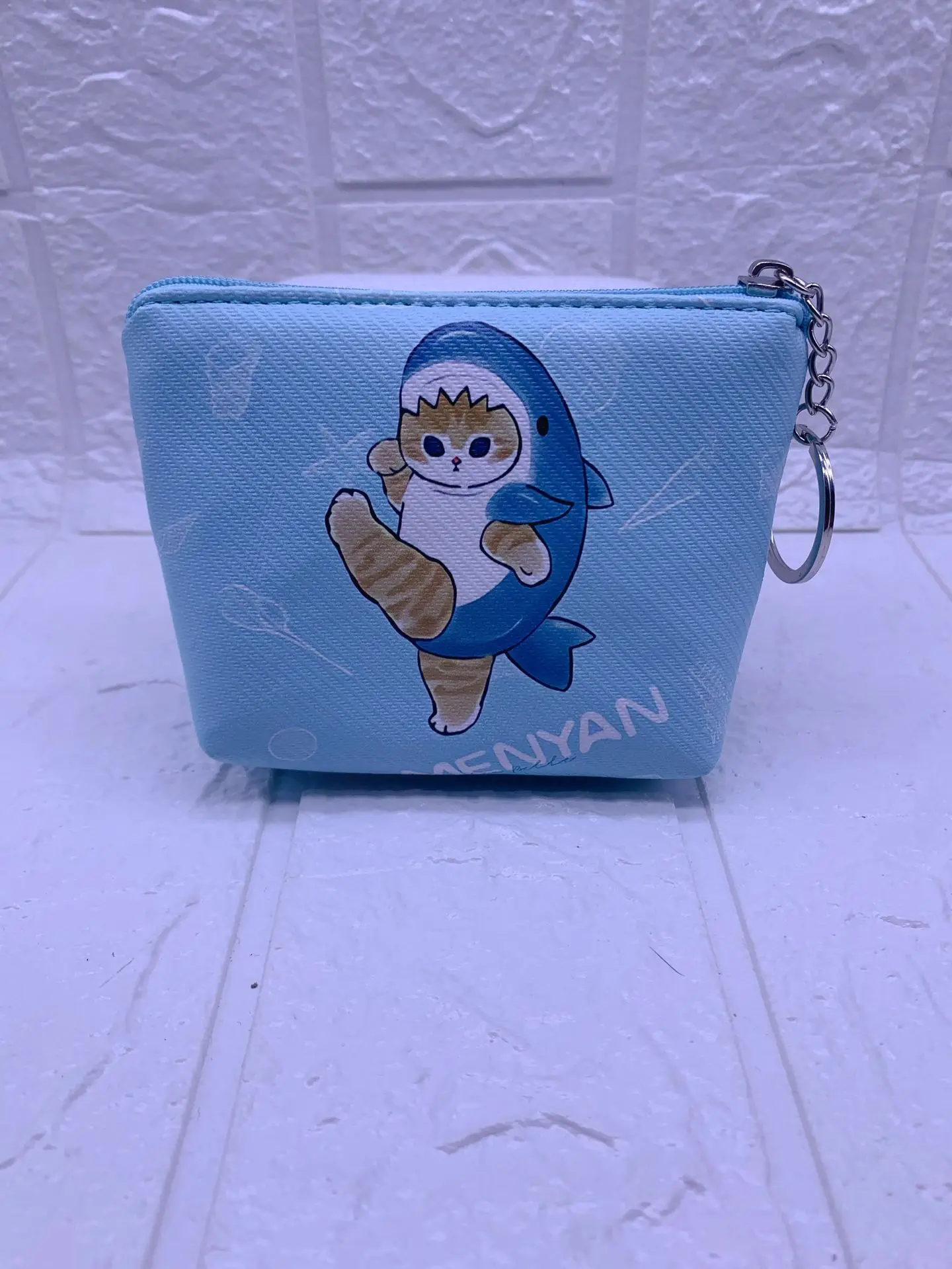 Cute Mofusand Shark Cat Series Coin Purse PU Design Coin Bag Card Bag Storage Bag view 3