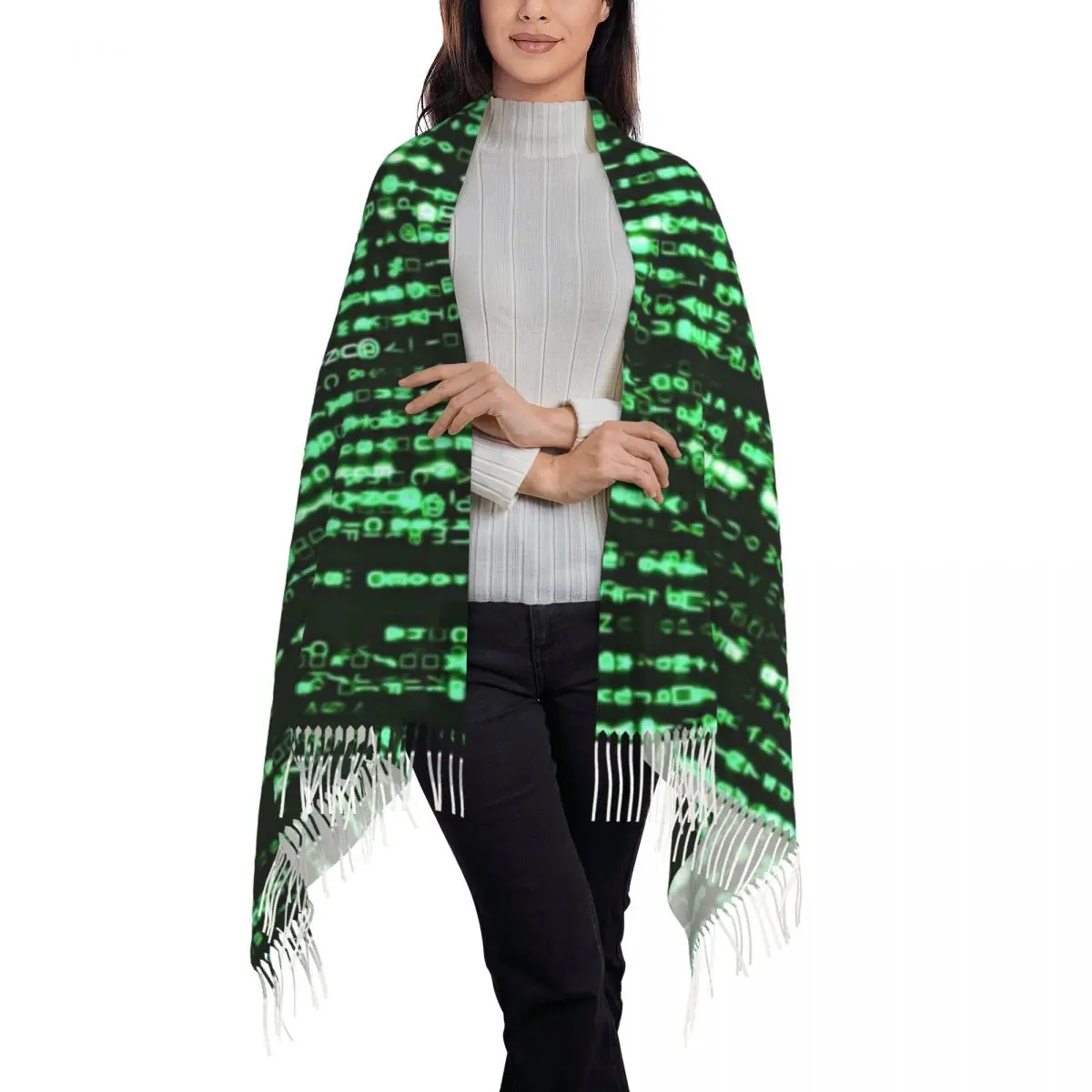 شال وشاح شرابة