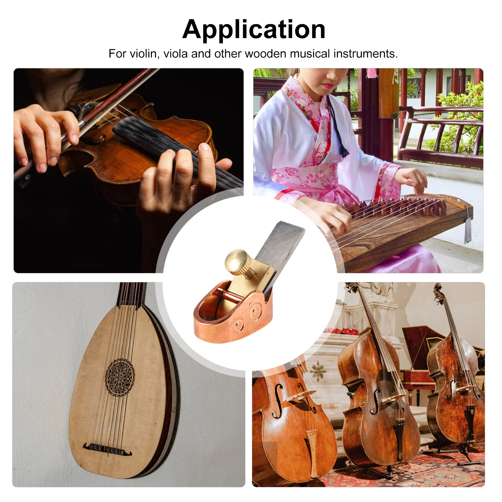 เครื่องมือช่างทำไวโอลิน ไม้ไสมือขนาดเล็ก 12 มม. ทำจากทองเหลือง สำหรับไวโอลิน เครื่องดนตรีไม้ และงานไม้