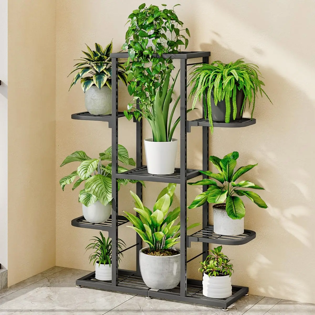 5-Tier 5-Tier Metal Plant Stand, Indoor Corner Shelf for Multiple Plants, Heavy-Duty Steel Flower Pot Holder with Stable Base for Living Room Balcony Patio - Aliexpress Deal
