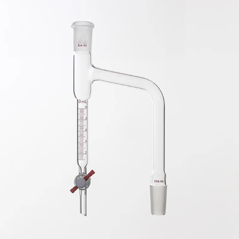 Separador de agua y aceite de vidrio de laboratorio, destilador de agua, separador de agua de vidrio, 5ml, 10ml, 20ml