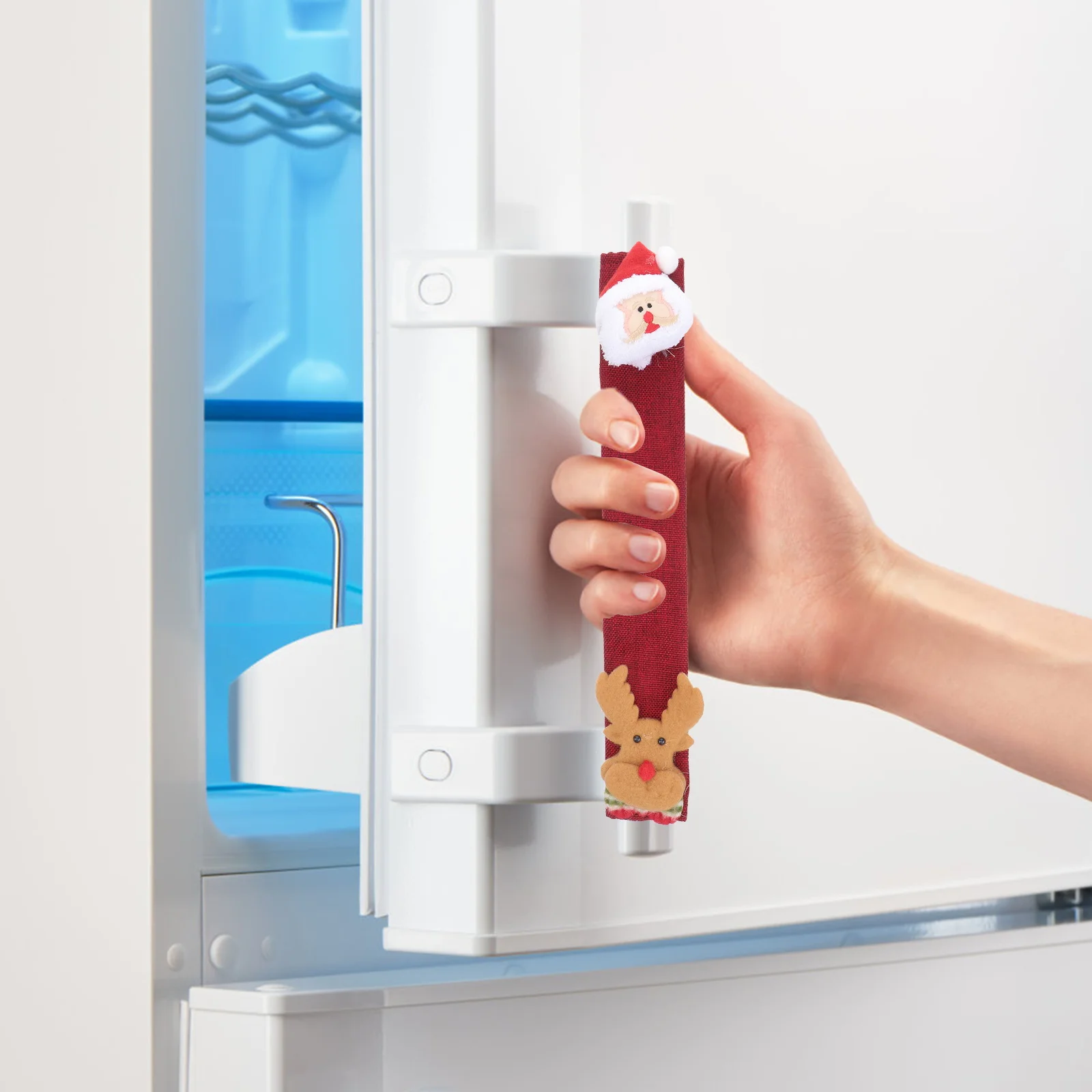 

2Pcs Refrigerator Door Handle Cover Linen Cloth Protector Washable Reusable Protects Handles Adds Color Comfort