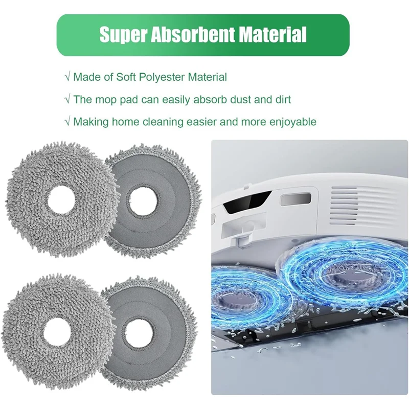 A006-Para Roborock Qrevo Curv Aspirador de pó Peças de reposição Escova lateral principal Filtro Hepa Mop Pano Sacos de pó