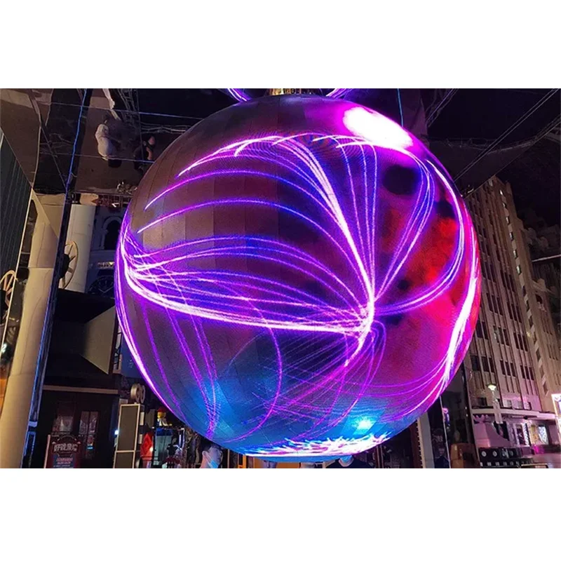 Customized Size Indoor Outdoor Spherical LED Screen Ball Globe Diameter 1m/1.5m/2m/3m/4m More Screen Shaped Sphere LED Display