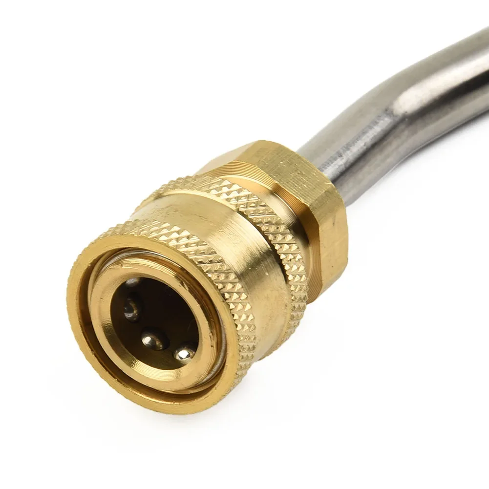 Washer Kit Turbo Nozzle Extension Wand High Pressure Spray Nozzle 1/4 Quick Connect Bent Rod Cleaner Accessories Easy Connect