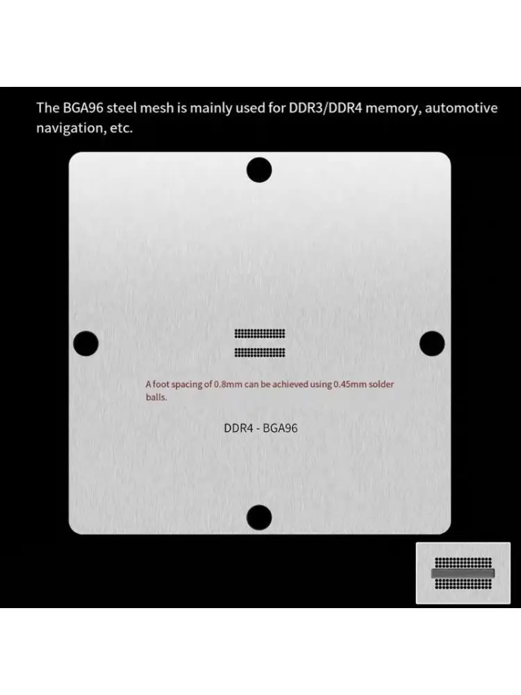 652F Multipurpose BGA78 To BGA152 Solder Stencil 90x90mm for Memory Drive U Disk DDR5 Soldering Applications