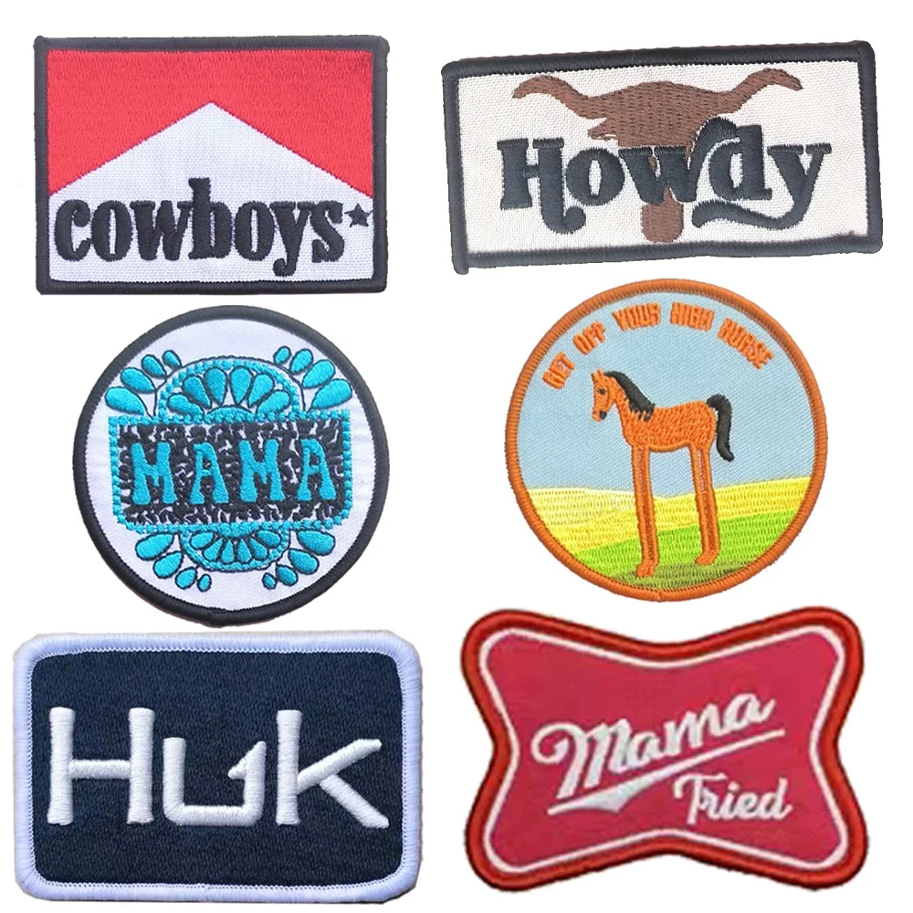 

Emblem Embroidered Cloth Stickers Cartoon Flowers DIY Iron Clothing Patches