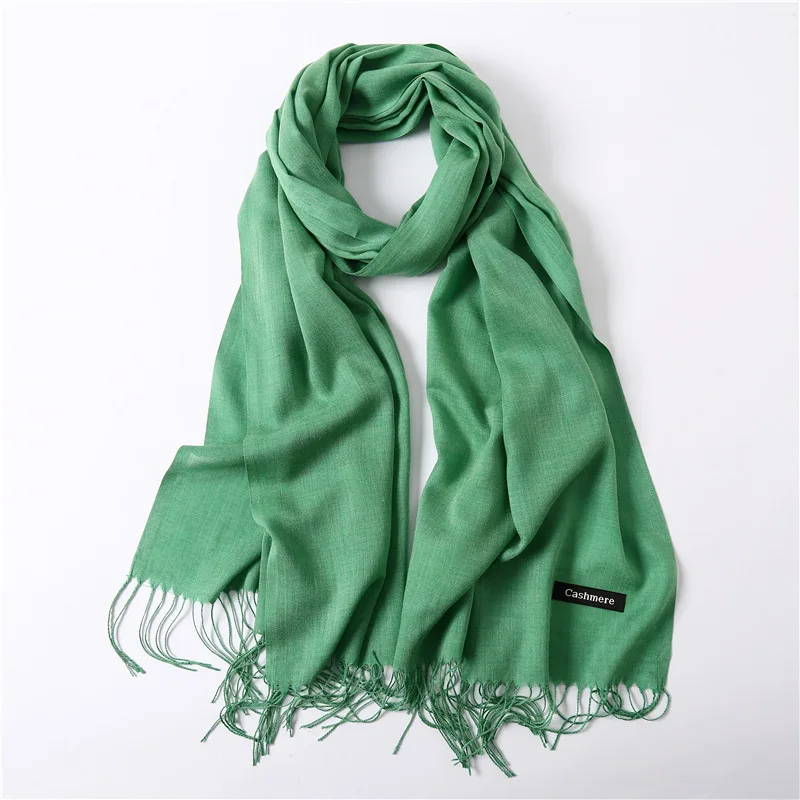 Fashion Solid Schal Frauen Kaschmir Weiche Winter Warme Schals Hijab Weibliche Lange Stirnband Schal Wraps Bandana Foulard 2022 Echarpe – Detail 10