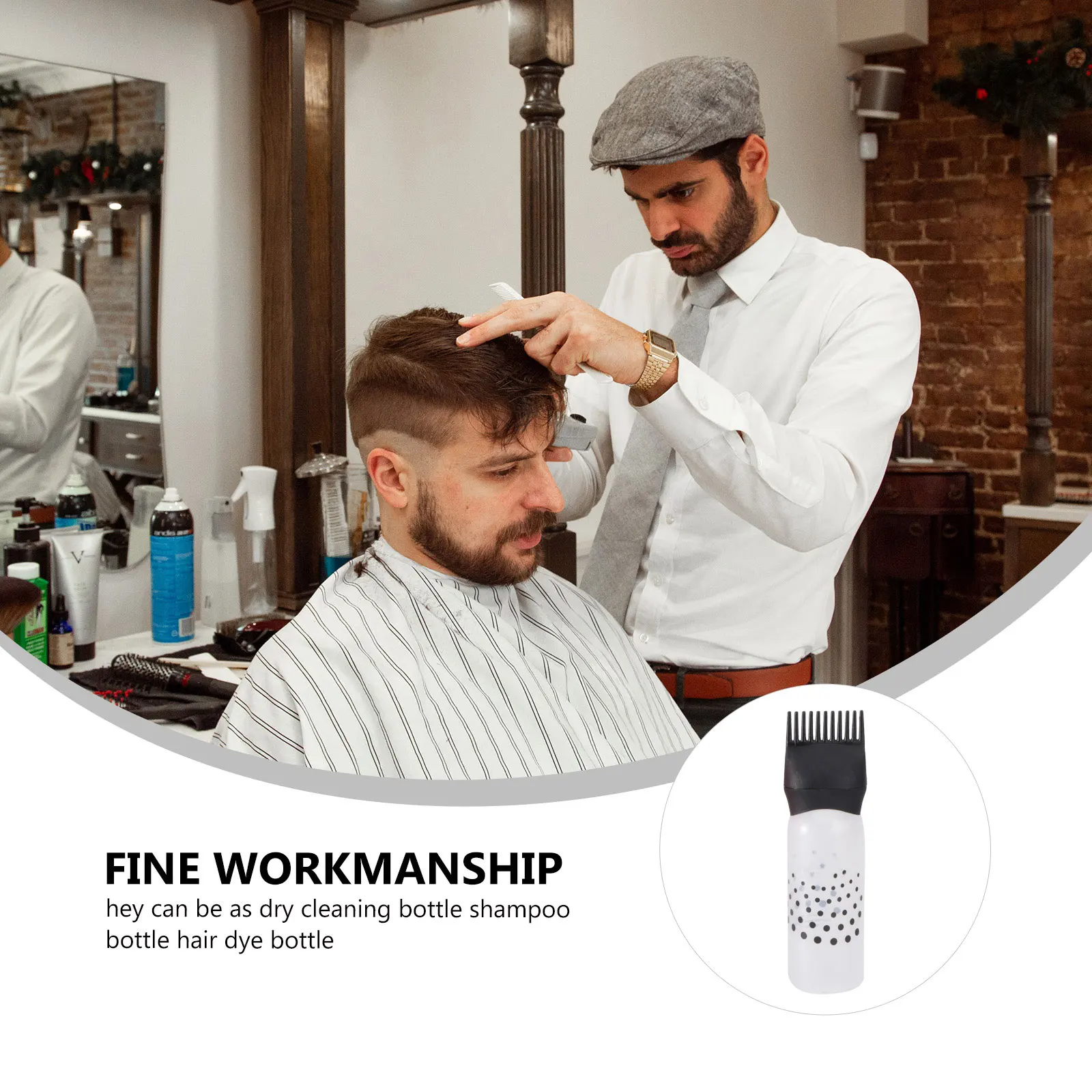 

3 шт. бутылки с краской для волос, красочный аппликатор с линиями шкалы для домашнего использования в салоне, гладкая поверхность, даже распределение