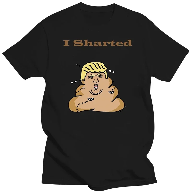 Mens New Brand Clothing Summer Cotton  I Sharted President T Poop Shirt Printed T-shirt crew neck short sleeve casual T-shirt