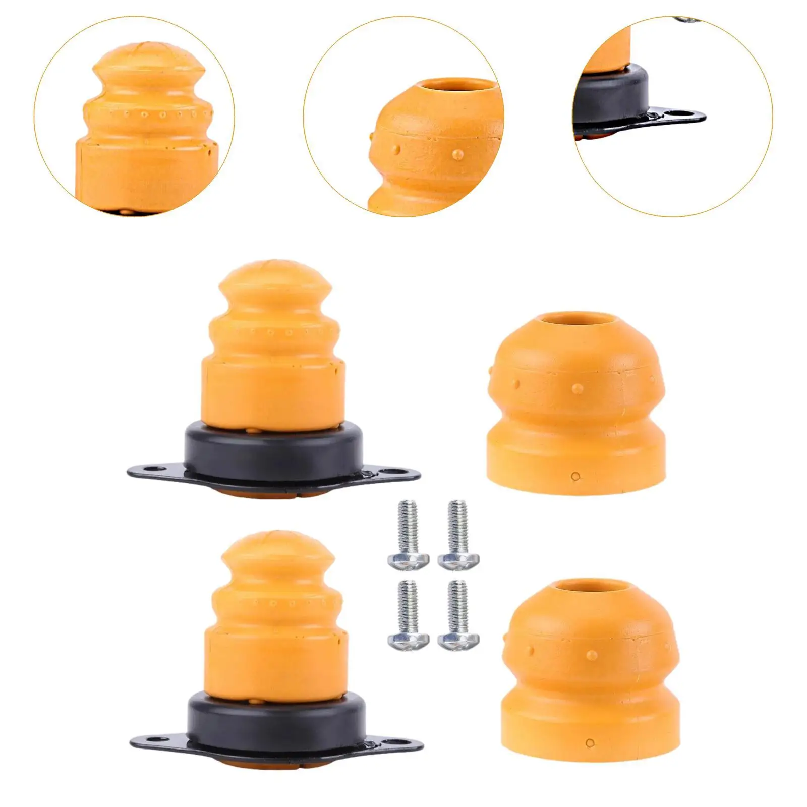 Jounce Bump Kit Front and Rear M5570A Yellow Accessories for Mustang Replacement Supplies Simple Installation