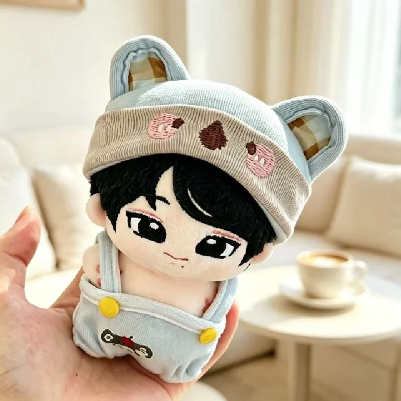 Apto para ropa de bebé de 10 cm. Funda para la cabeza de una muñeca de algodón. Un koala adorable. Figuras de juguete de moda, en dos piezas. Percha. Cambio de disfraz de koala